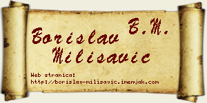 Borislav Milisavić vizit kartica